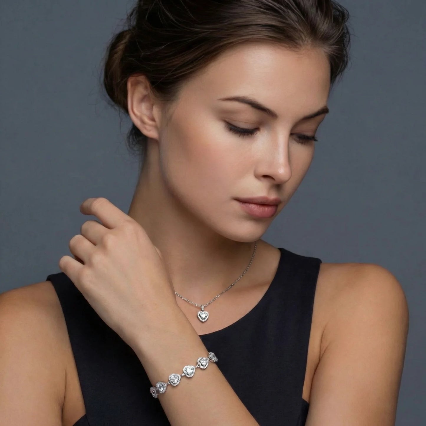 Heart Symphony Set | Sterling Silver & Moissanite