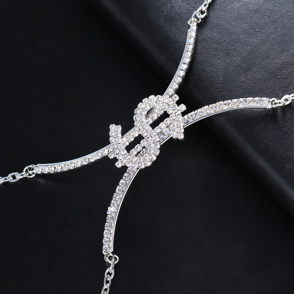 Rhinestone Chest Body Chain