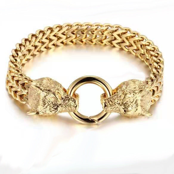 Titanium Steel Animal Head Bracelet for Men | Elvarina