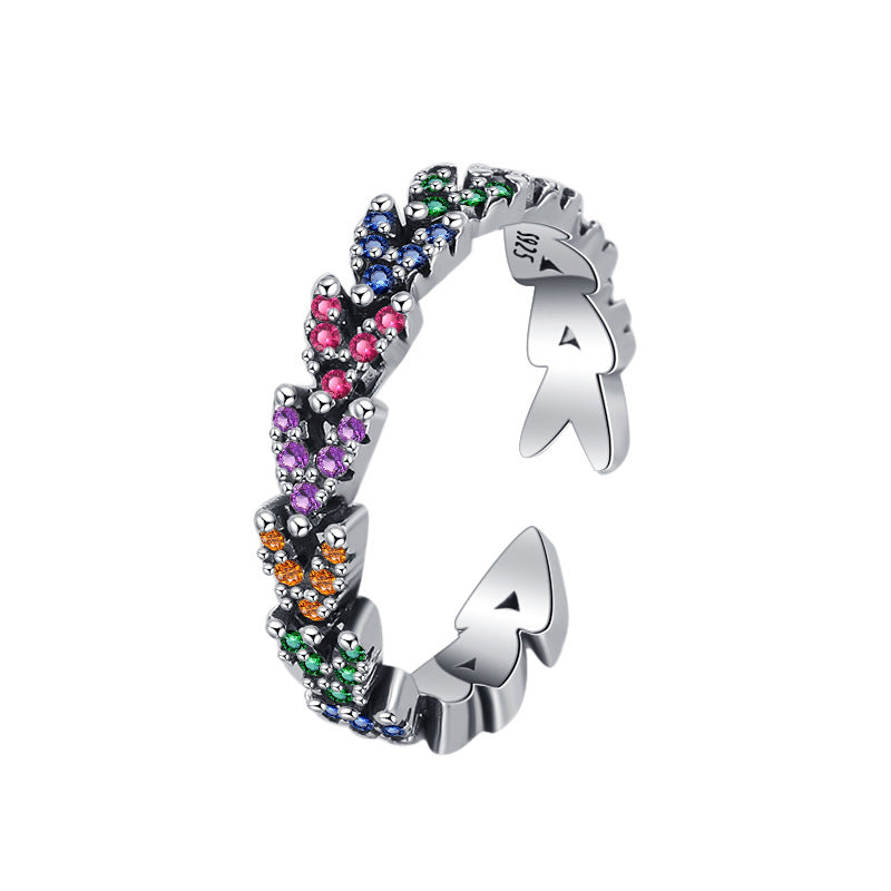 Ear Heart Ring in 925 Silver
