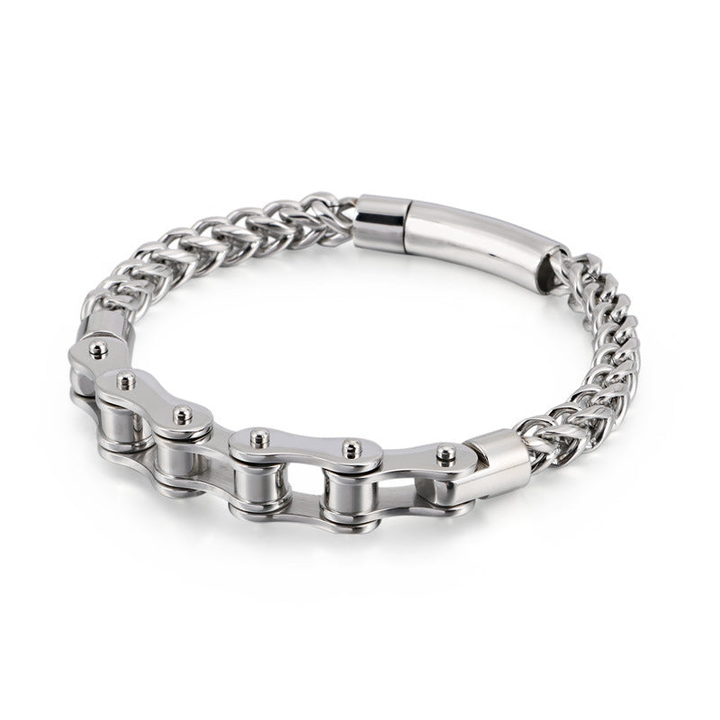 Motorcycle Chain Bracelet Stainless Steel Men Women - Elvarina