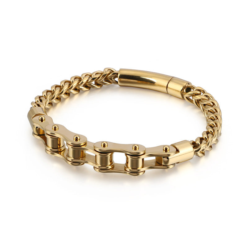 Motorcycle Chain Bracelet Stainless Steel Men Women - Elvarina