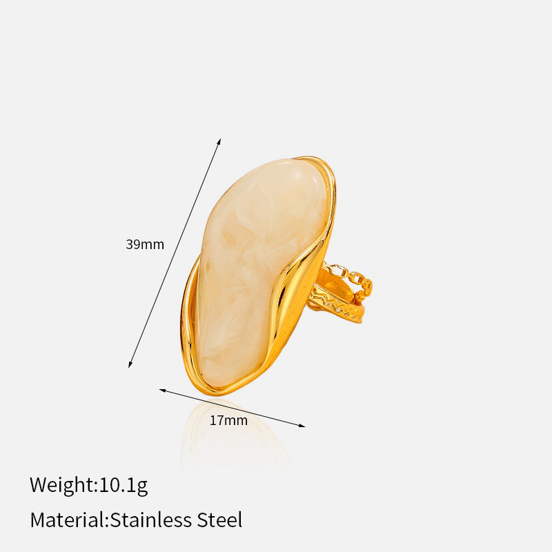 Minimalist Open Adjustable Ring | Titanium Steel | Elvarina