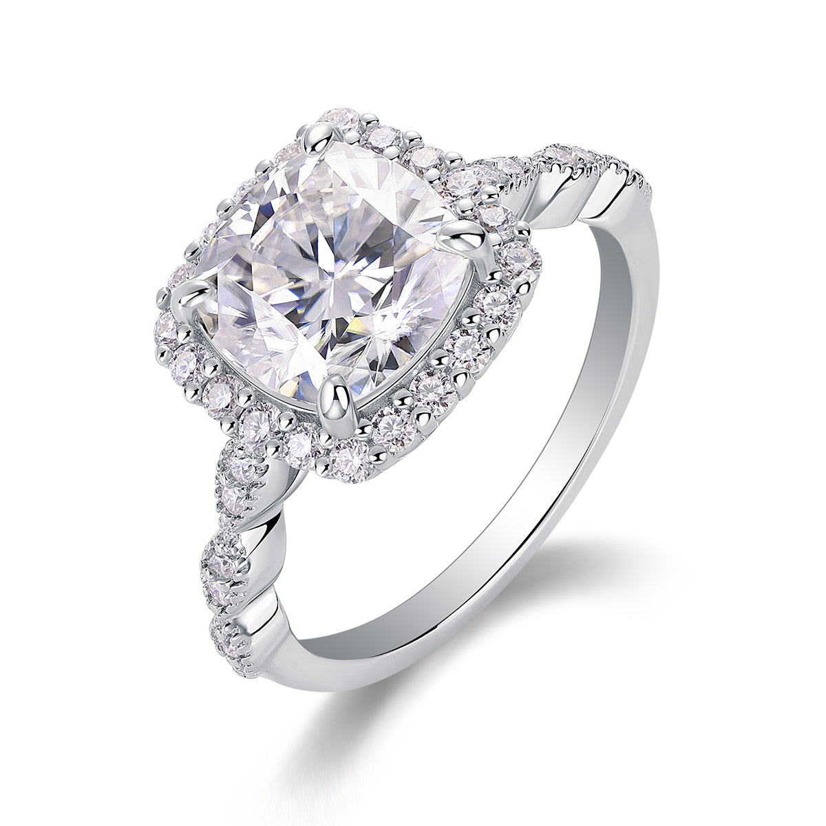 Square Moissanite Ring | S925 Silver | Elvarina