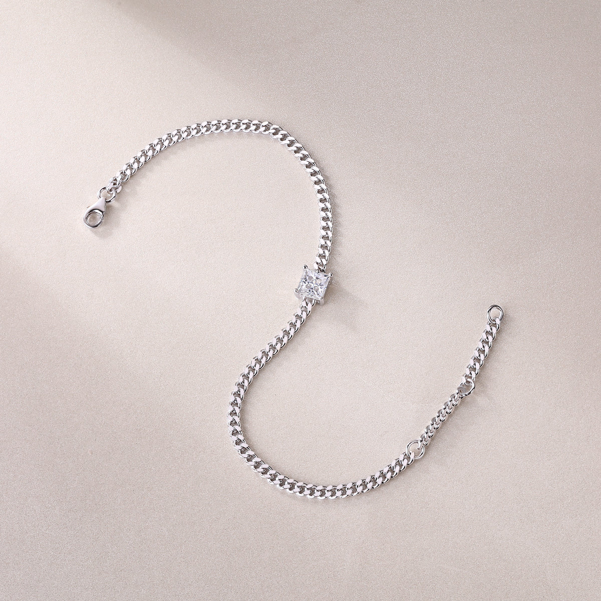 Moissanite Bracelet | S925 Silver & Platinum | Elvarina