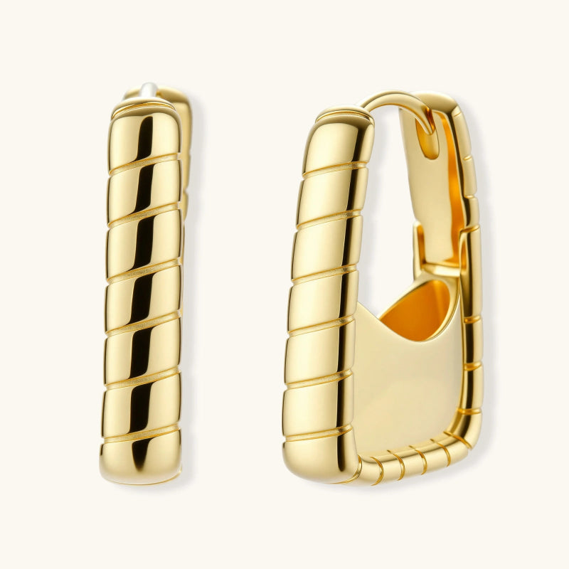 Bamboo Huggie Hoops | 18K Gold-Plated Sterling Silver