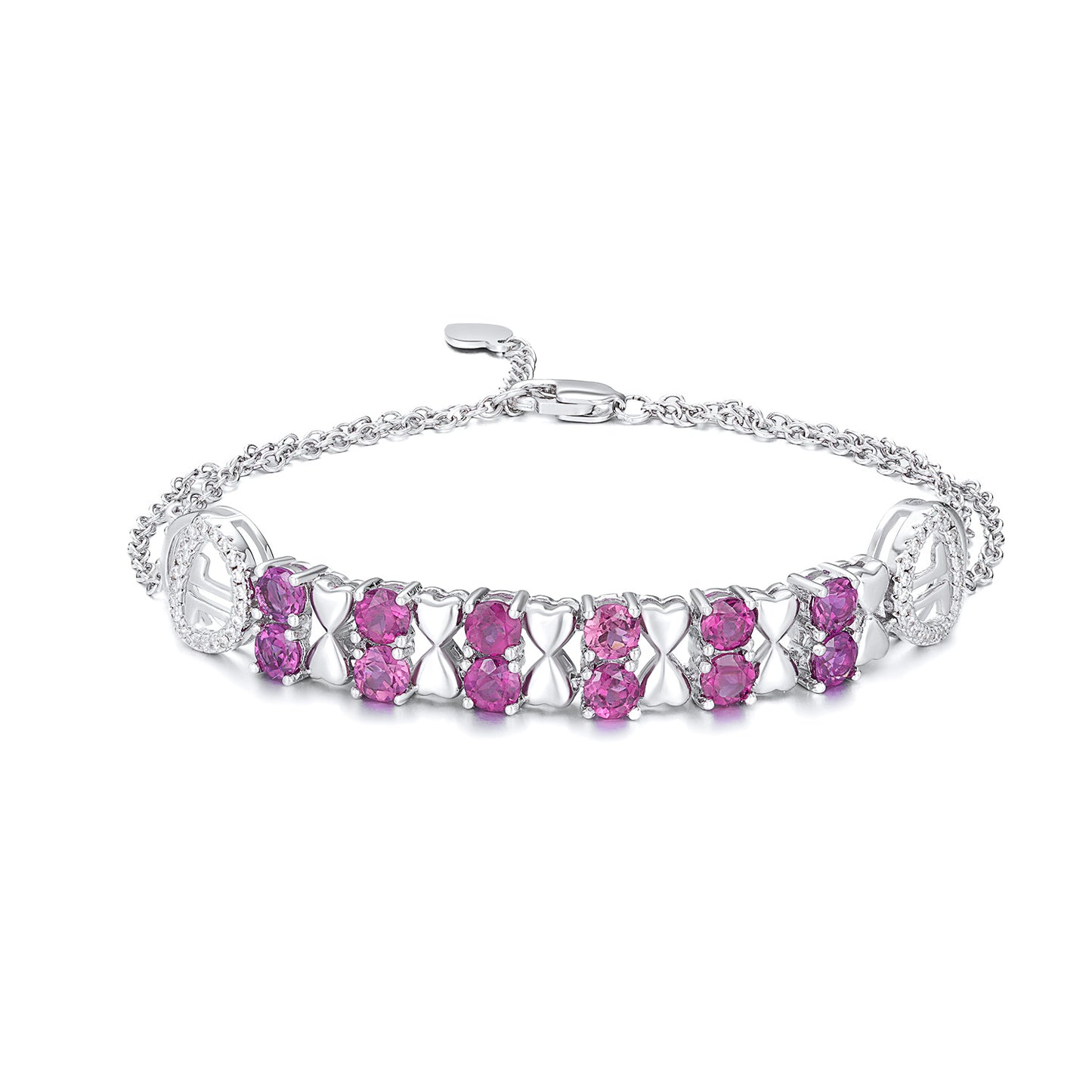 Natural Purple Garnet Bracelet | S925 | Elvarina