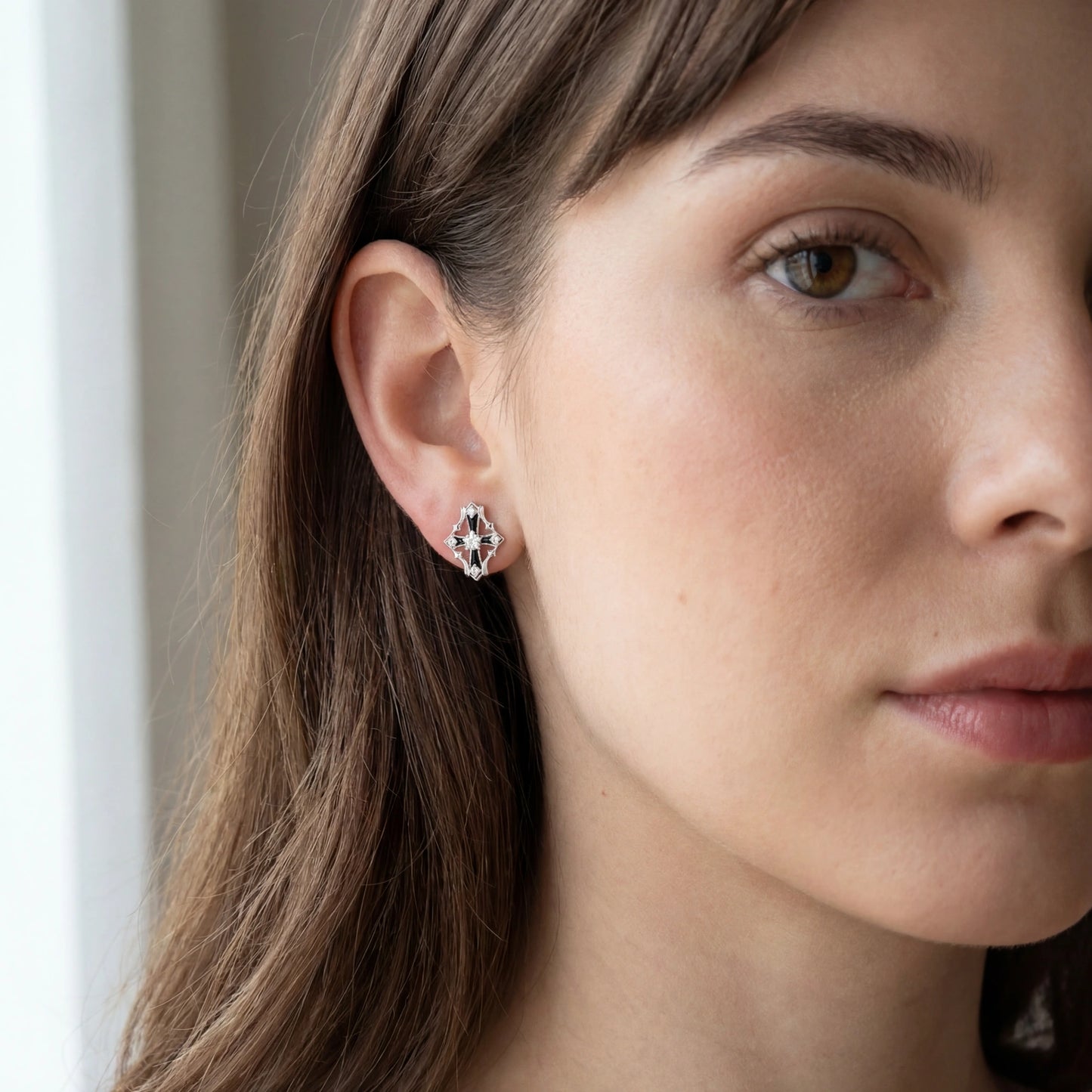 Celestial Cross Studs