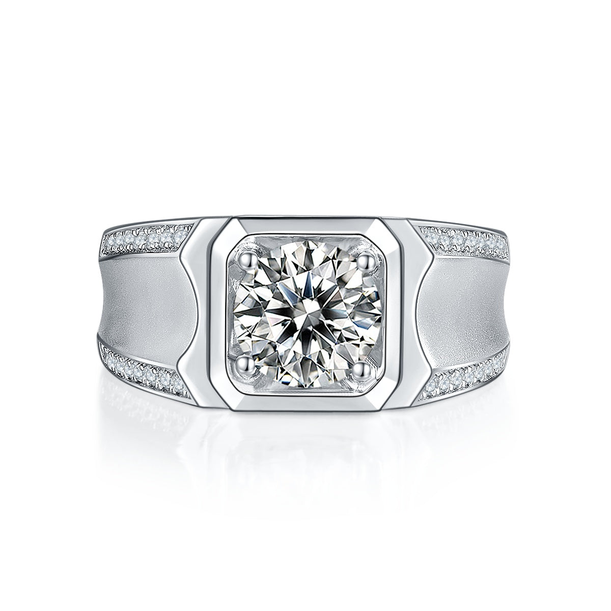 Men's Moissanite Ring | 1-3ct S925 Silver | Elvarina