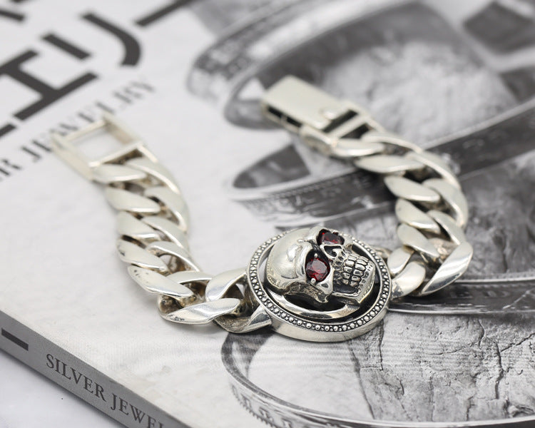 925 Silver Vintage Thai Silver Bracelet for Men | Elvarina