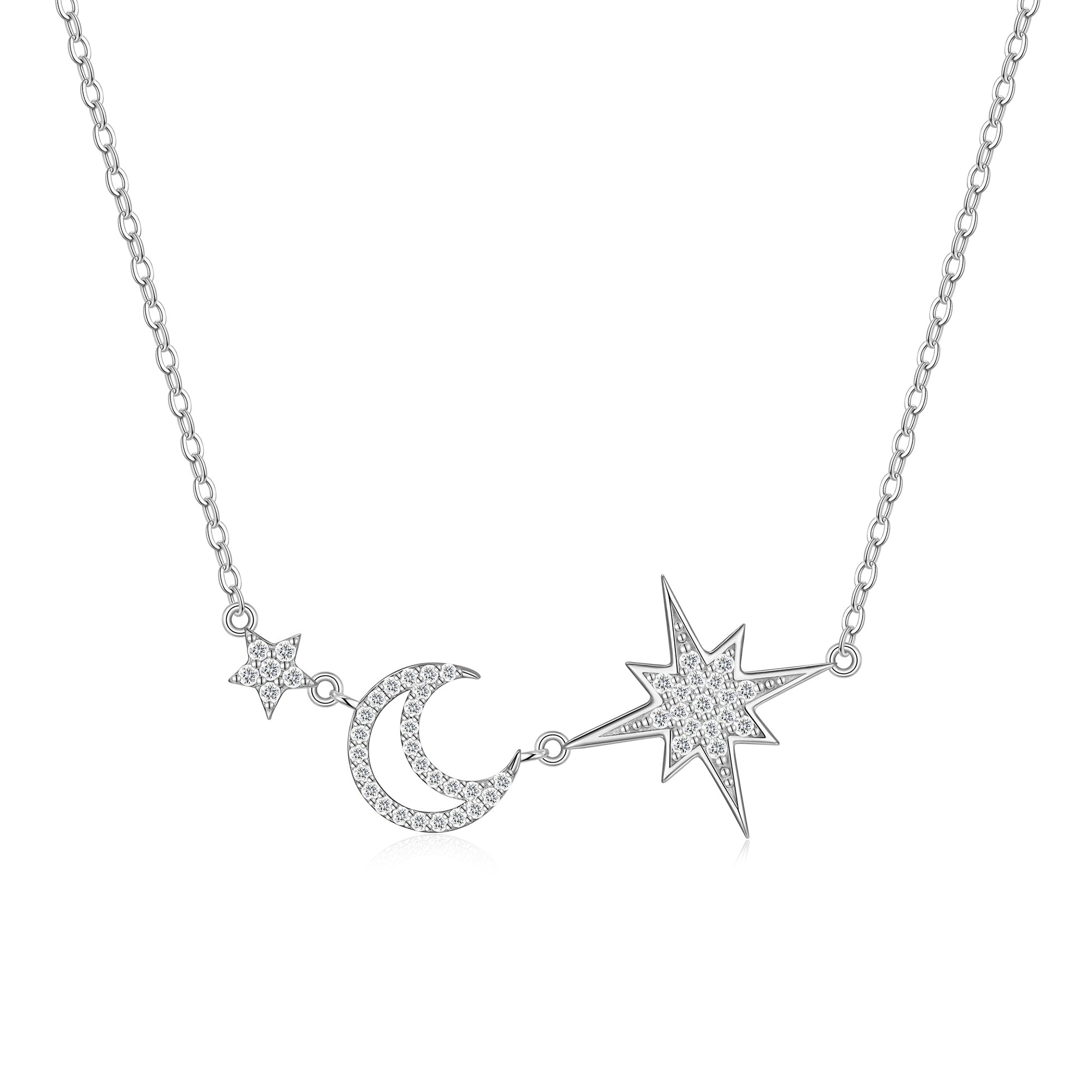 Minimalist Morganite Pendant Necklace | 925 Silver | Elvarina