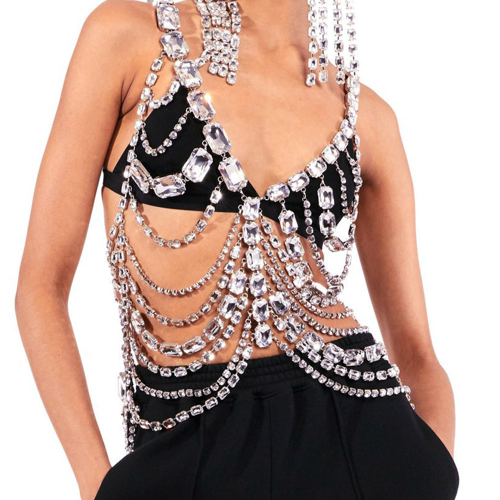 Multi-Layer Rhinestone Body Chain