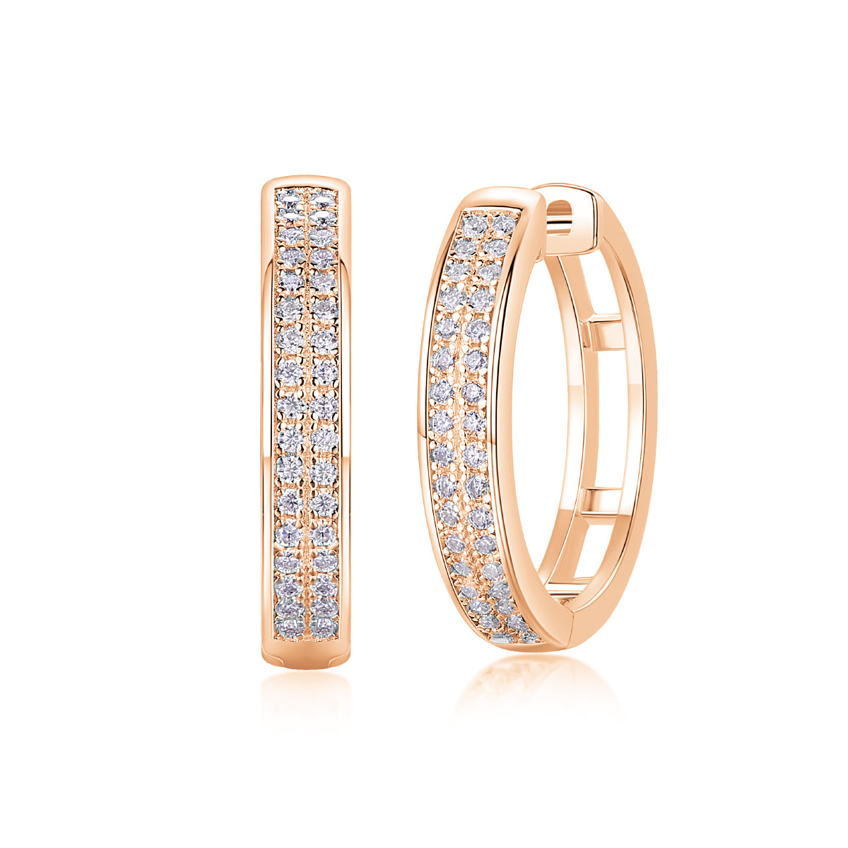 Moissanite Stud Earrings | 925 Silver | Gold & Rose Gold | Elvarina