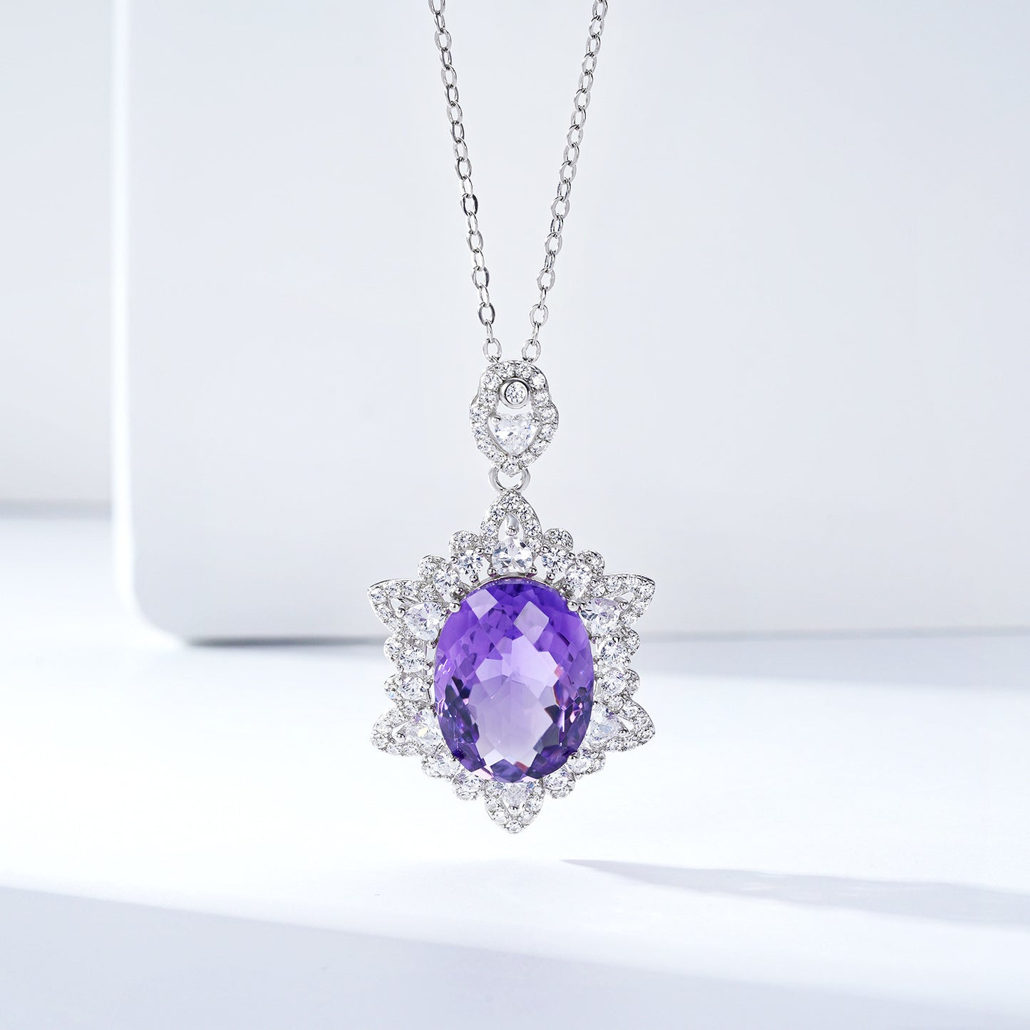 Natural Amethyst Necklace | 925 Silver | Elvarina