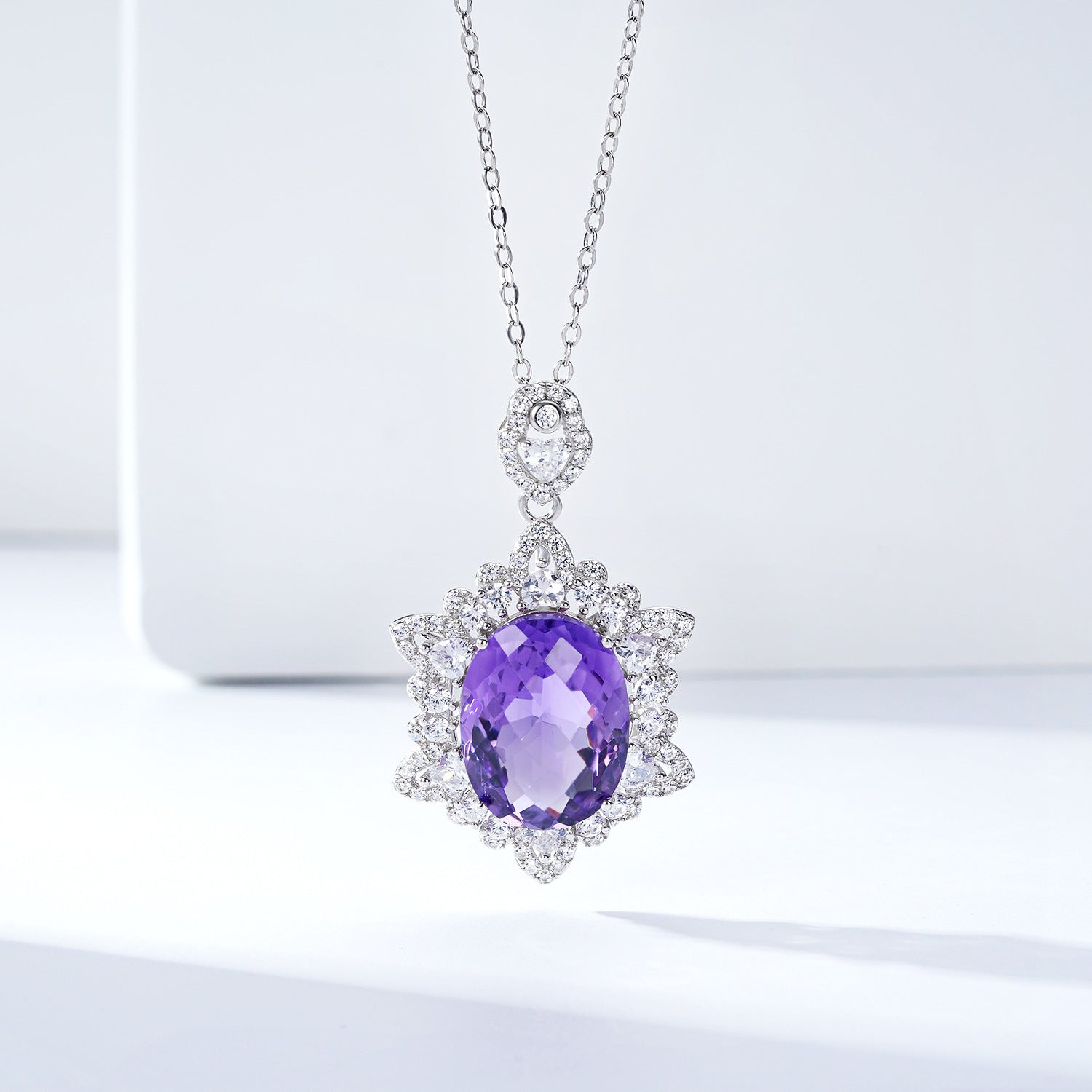 Natural Amethyst Necklace | 925 Silver | Elvarina