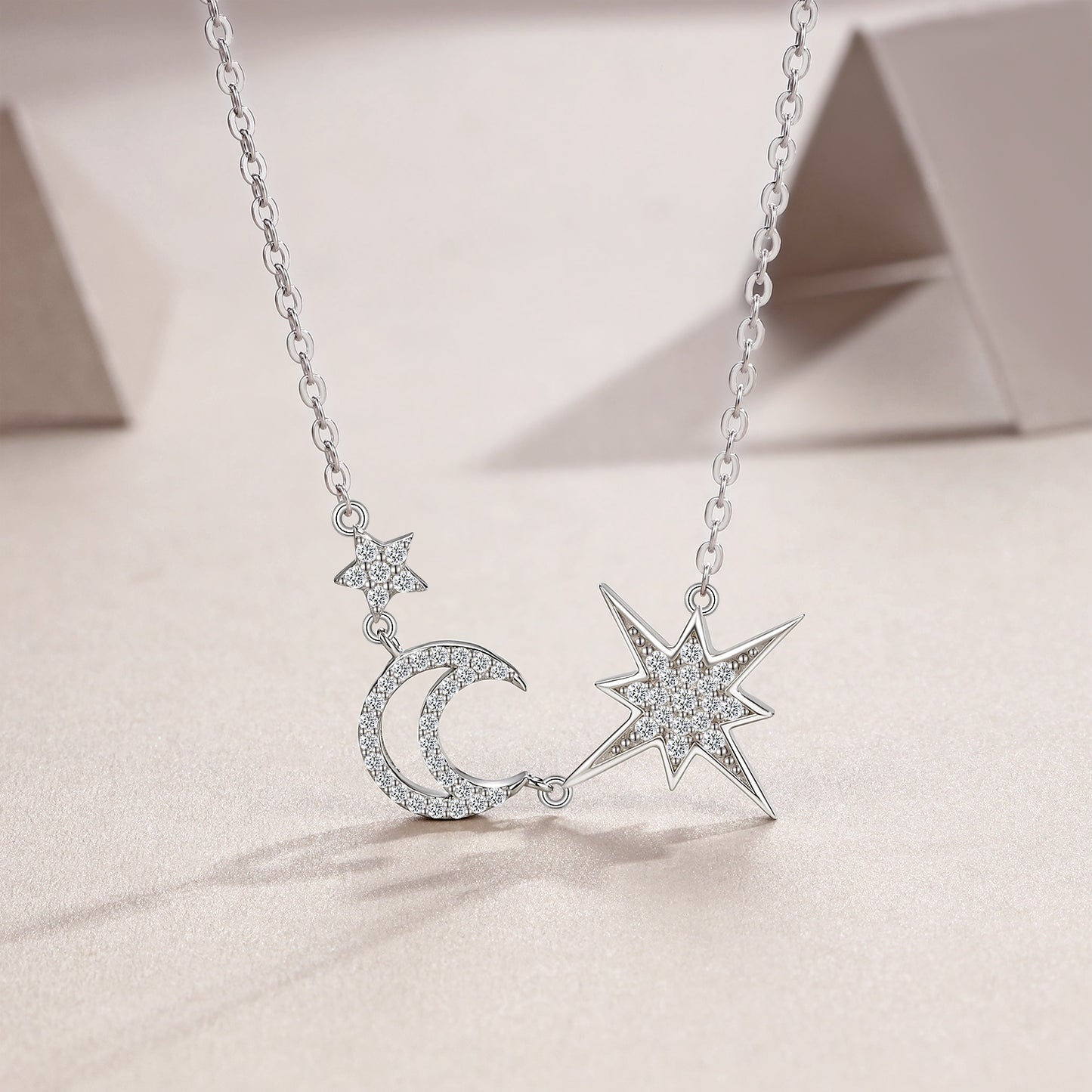 Minimalist Morganite Pendant Necklace | 925 Silver | Elvarina
