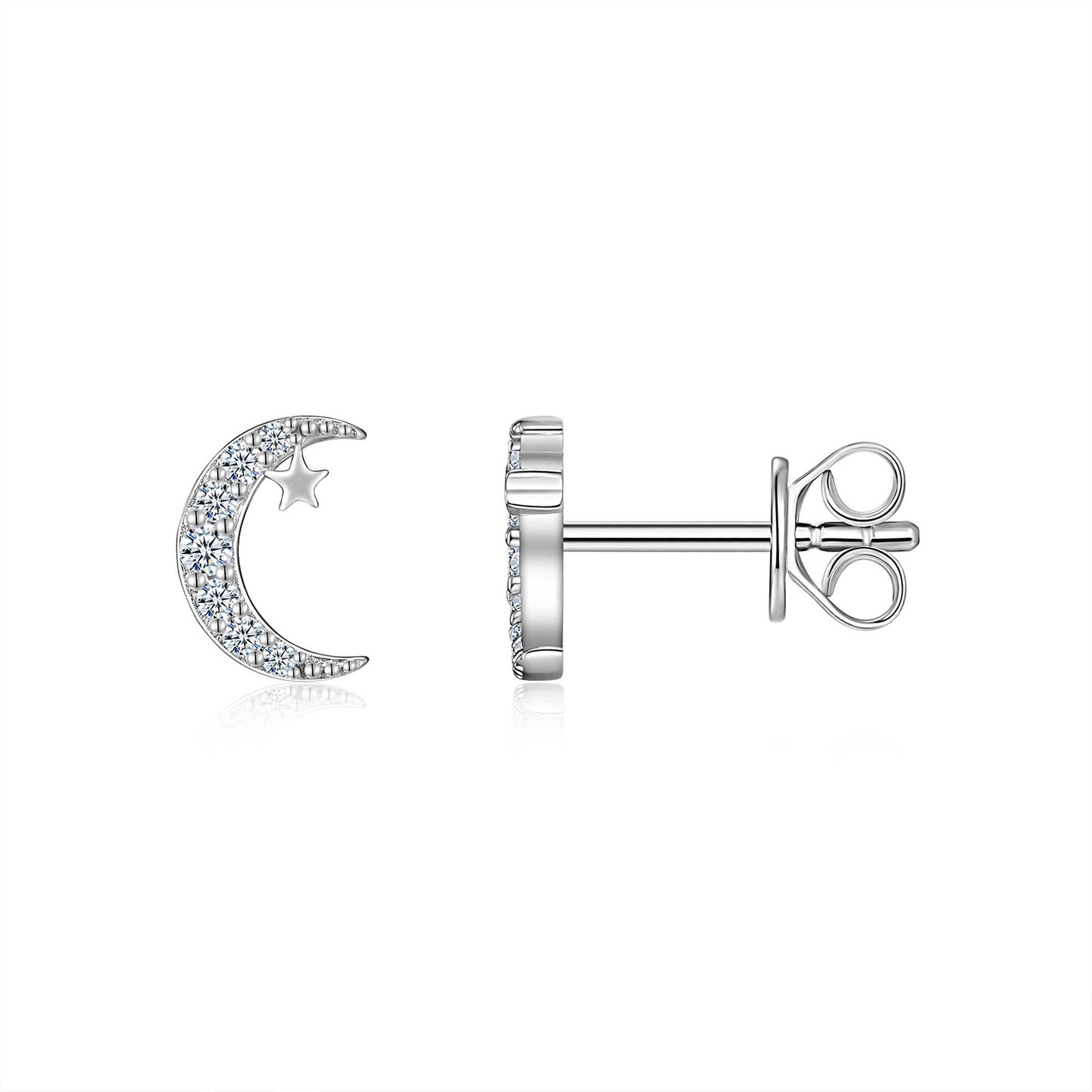 Minimalist Morganite Stud Earrings | 925 Silver | Elvarina