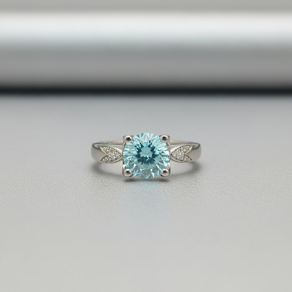 Paraiba Firework Cut Ring | Diamond Setting | Elvarina
