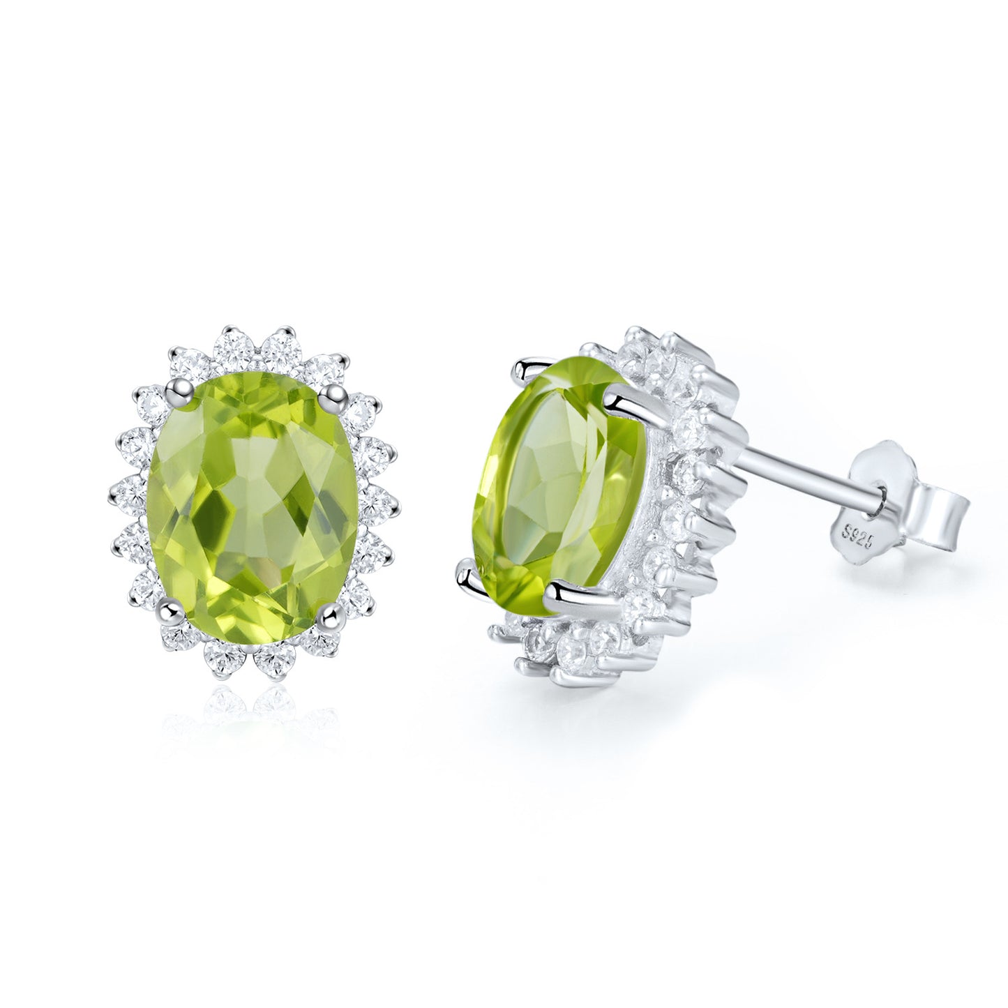 Topaz & Peridot Earrings | S925 Silver | Elvarina