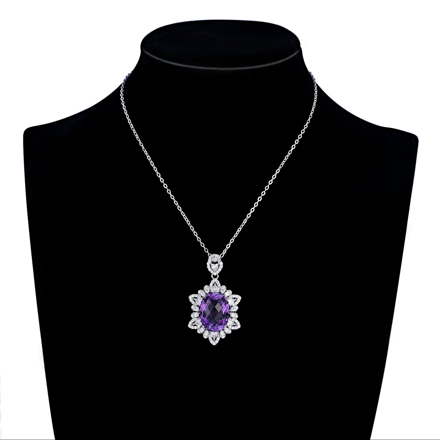 Natural Amethyst Necklace | 925 Silver | Elvarina