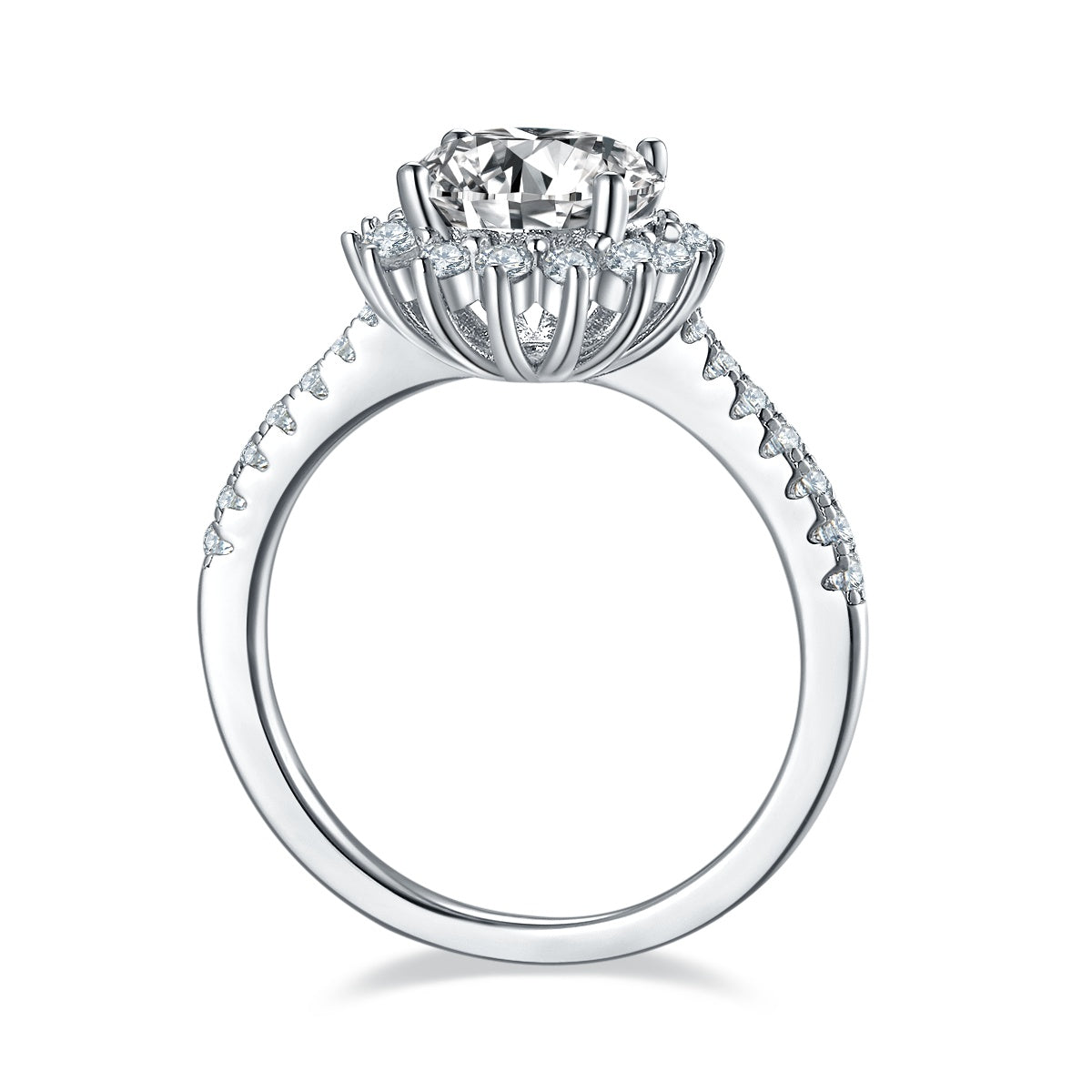 2-Carat Moissanite Ring | 925 Silver Platinum Plated | Elvarina