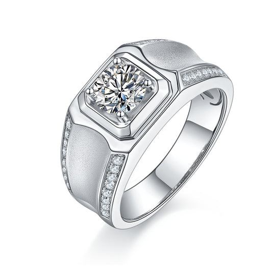 Men's Moissanite Ring | 1-3ct S925 Silver | Elvarina