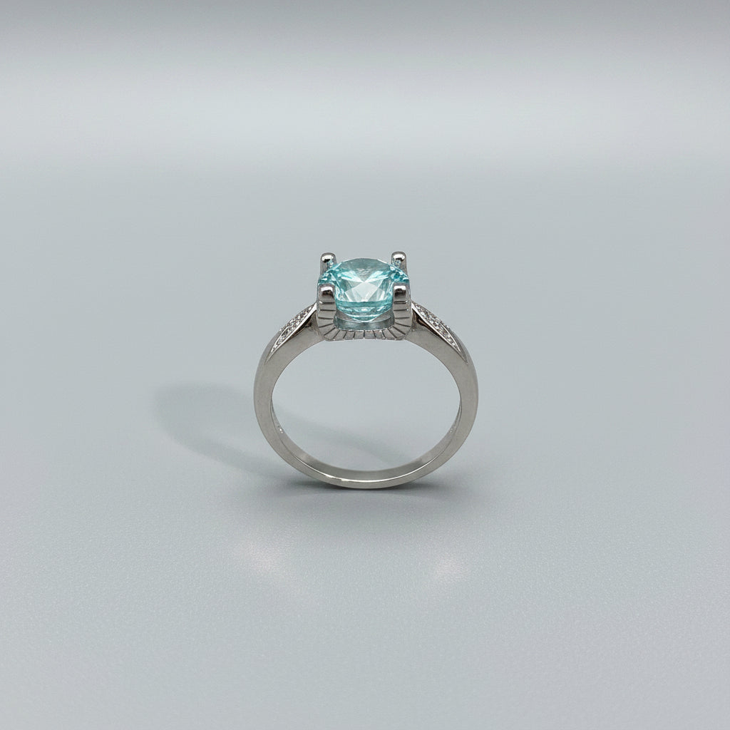 Paraiba Firework Cut Ring | Diamond Setting | Elvarina