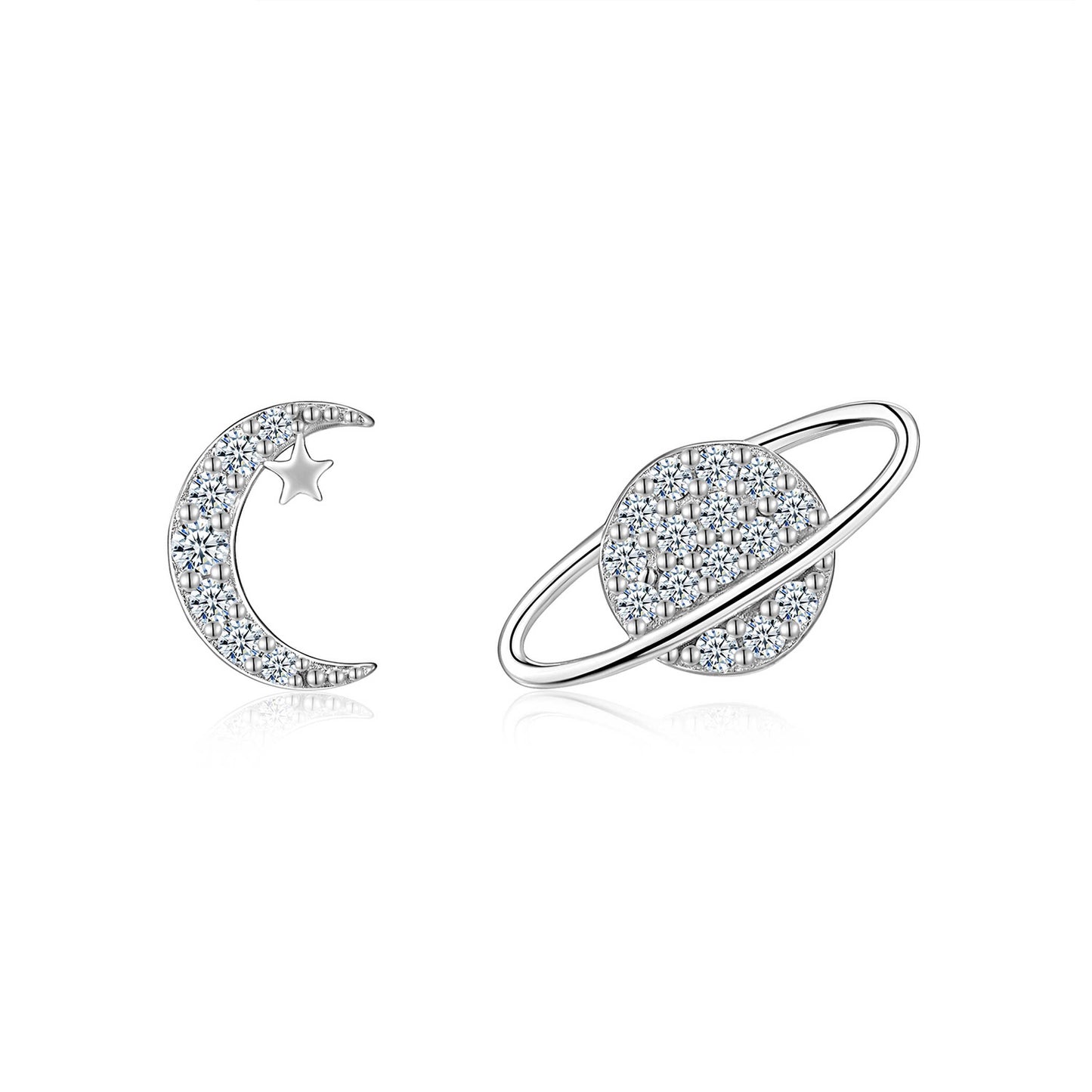 Minimalist Morganite Stud Earrings | 925 Silver | Elvarina