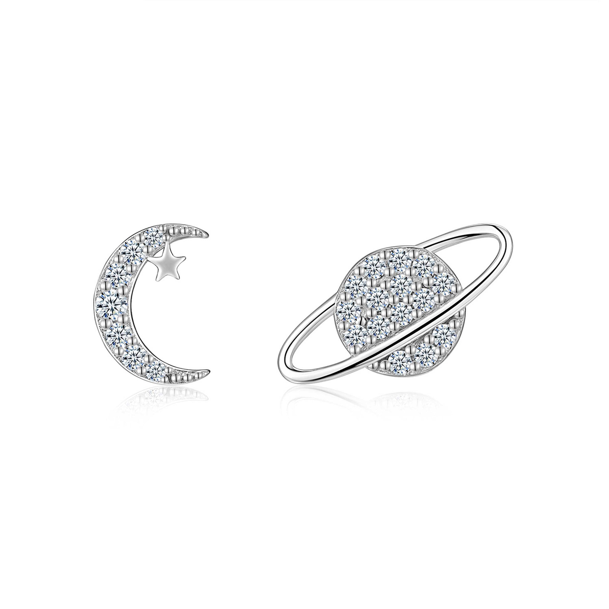 Minimalist Morganite Stud Earrings | 925 Silver | Elvarina