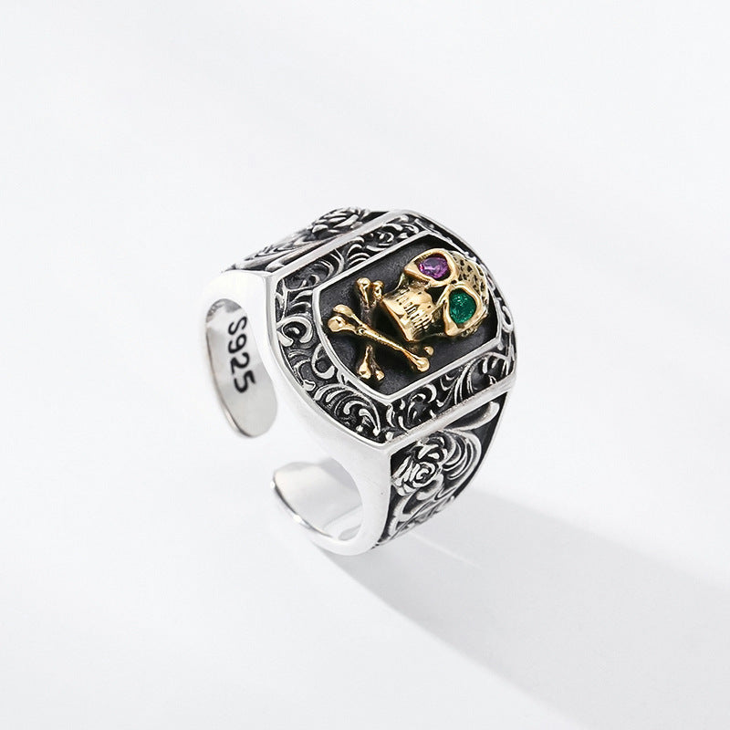 925 Sterling Silver Skull Ring | Unisex | Elvarina