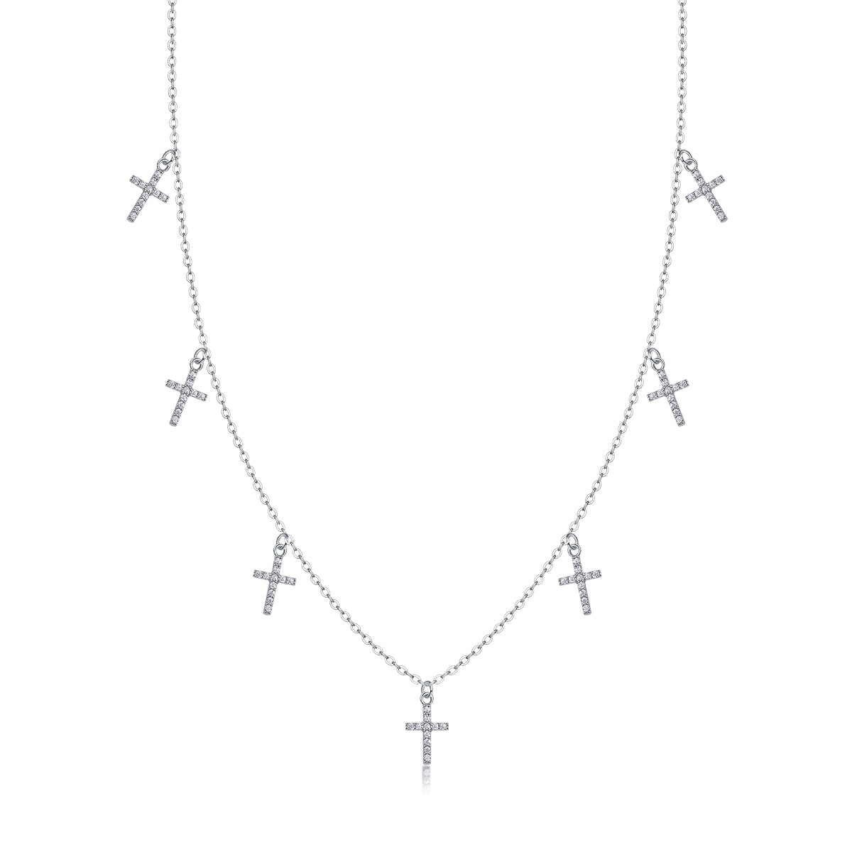Moissanite Cross Necklace | S925 Silver | Elvarina