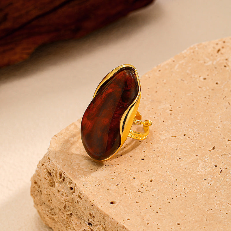 Minimalist Open Adjustable Ring | Titanium Steel | Elvarina