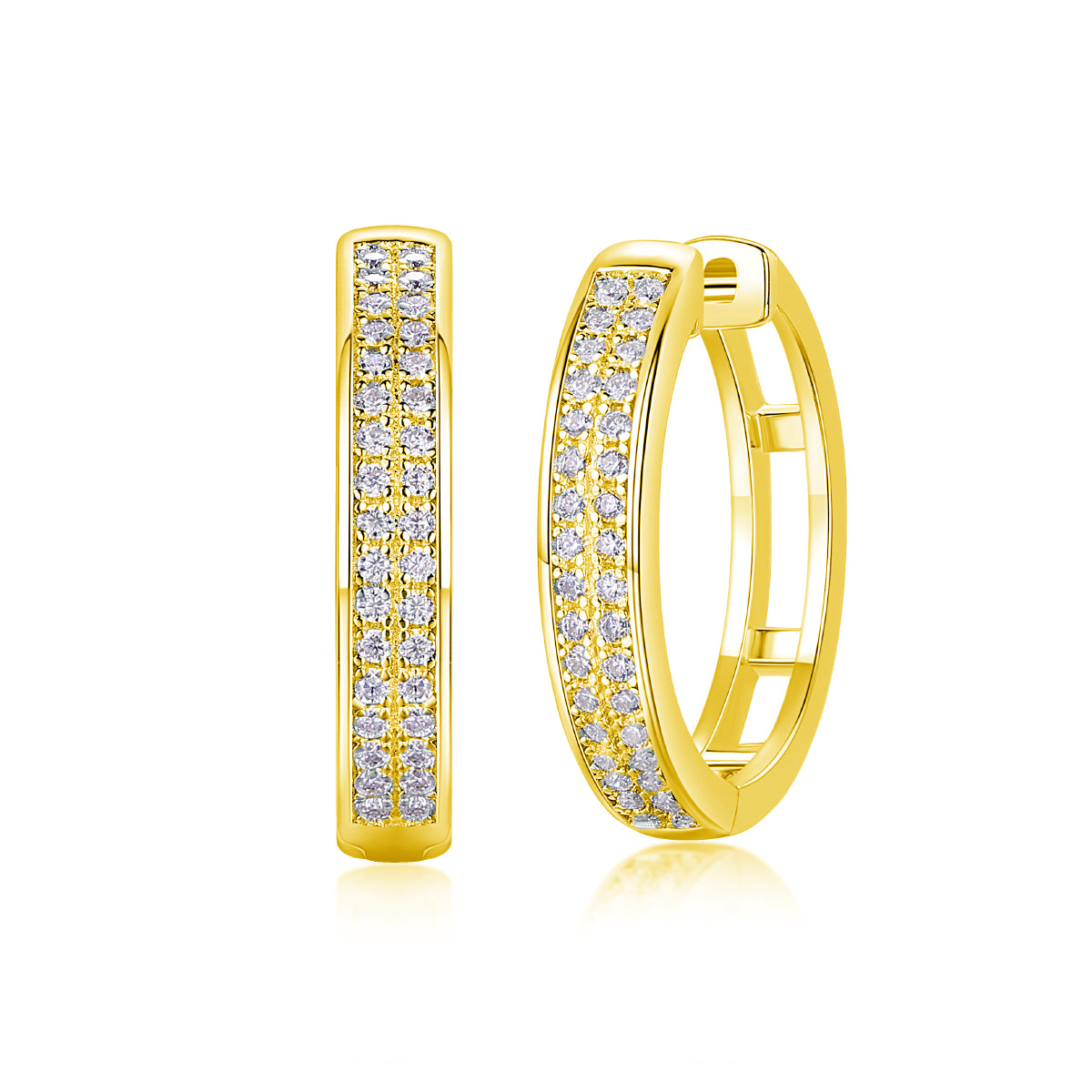 Moissanite Stud Earrings | 925 Silver | Gold & Rose Gold | Elvarina