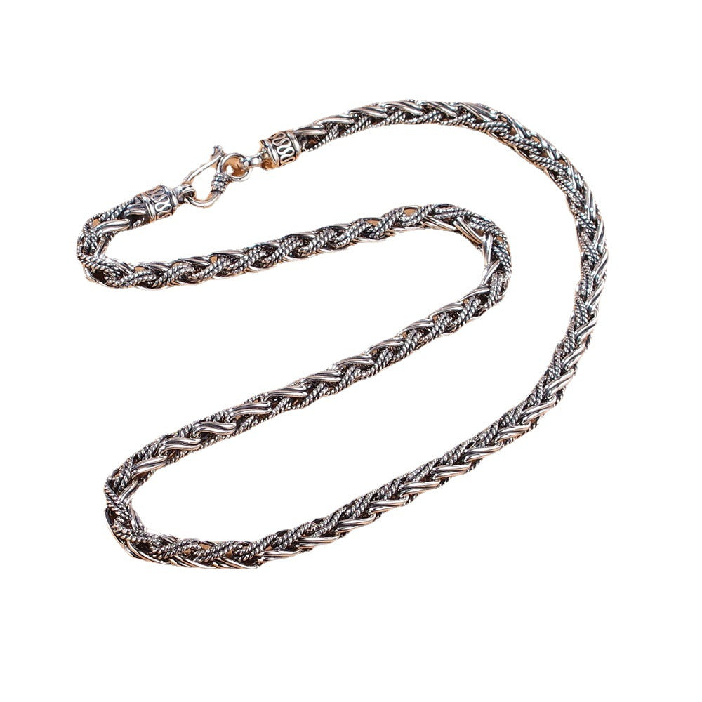 925 Silver Hemp Rope Chain Necklace for Men | Elvarina