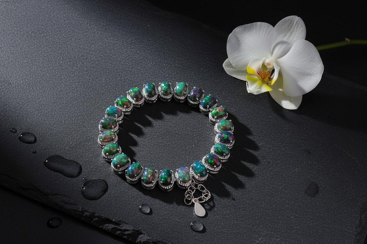 Black Opal Bracelet - Dark Editorial