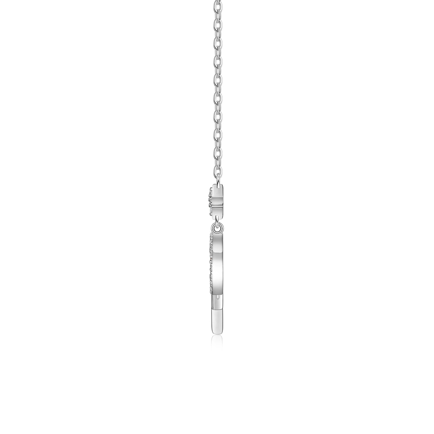Minimalist Morganite Pendant Necklace | 925 Silver | Elvarina