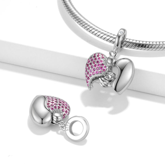Red Rose Love Lock Beads Bracelet in 925 Sterling Silver | Elvarina