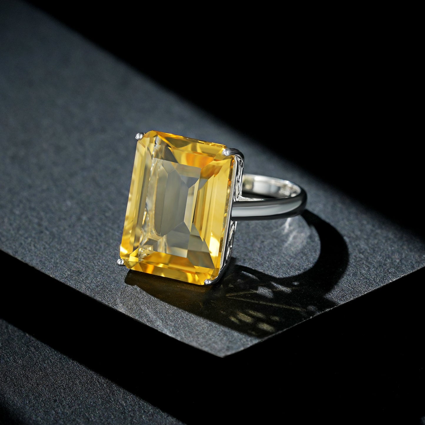 Natural Topaz Ring in S925 Silver