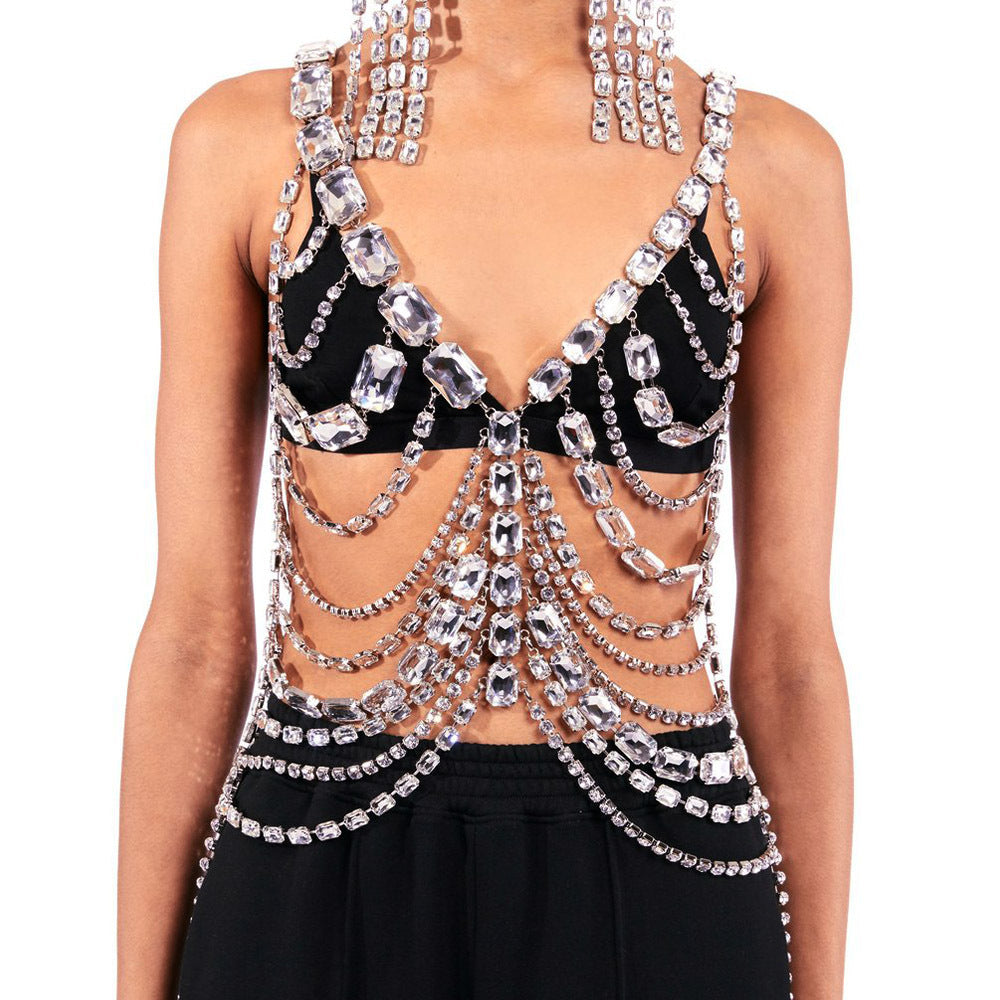 Multi-Layer Rhinestone Body Chain