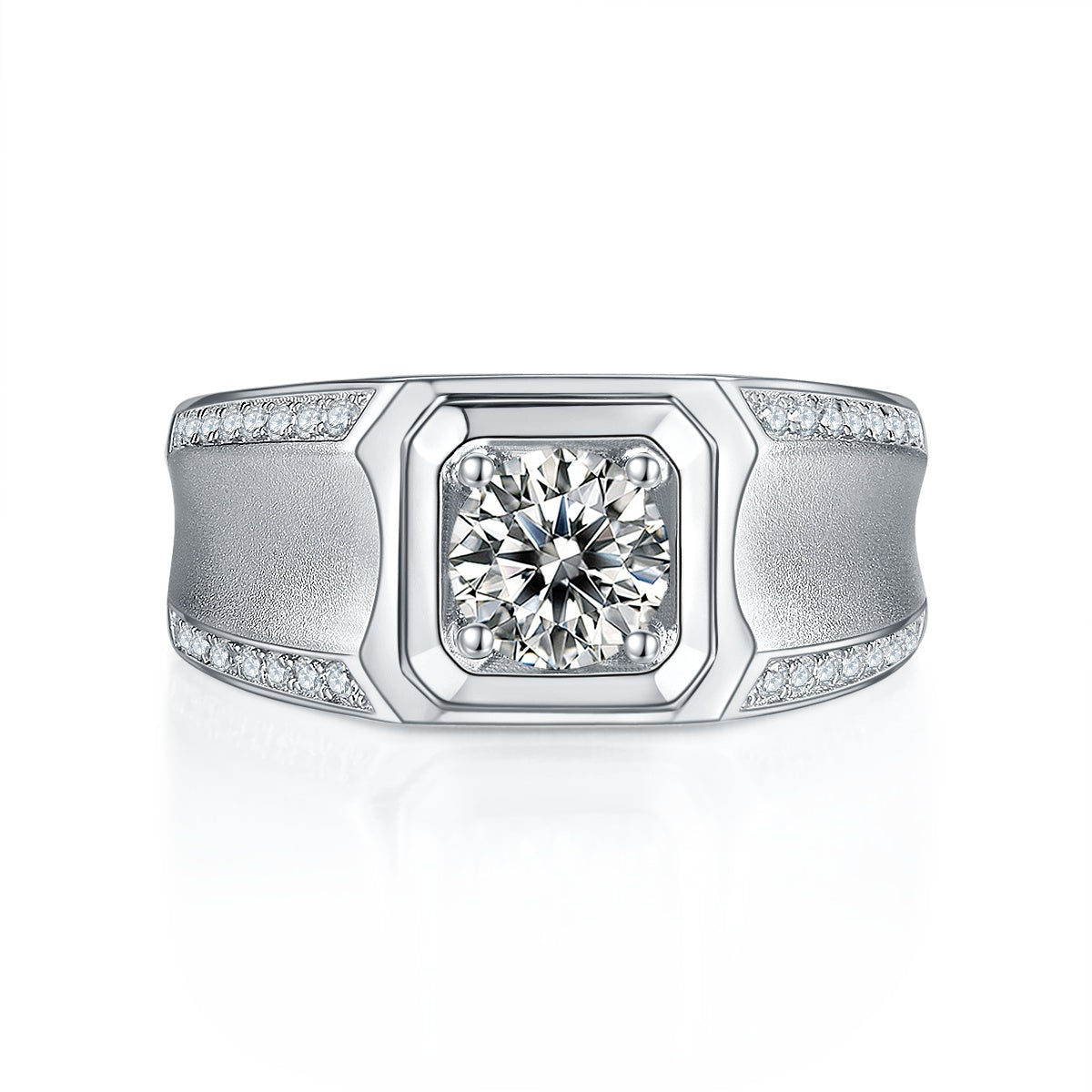 Men's Moissanite Ring | 1-3ct S925 Silver | Elvarina