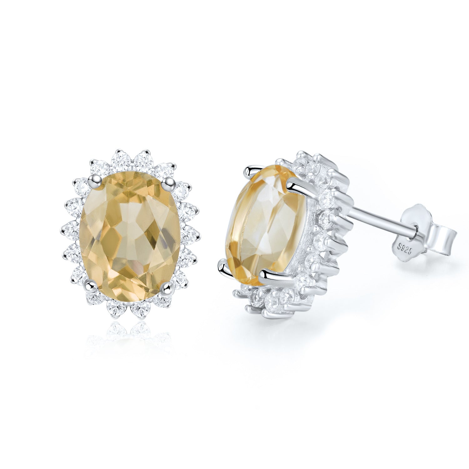 Topaz & Peridot Earrings | S925 Silver | Elvarina