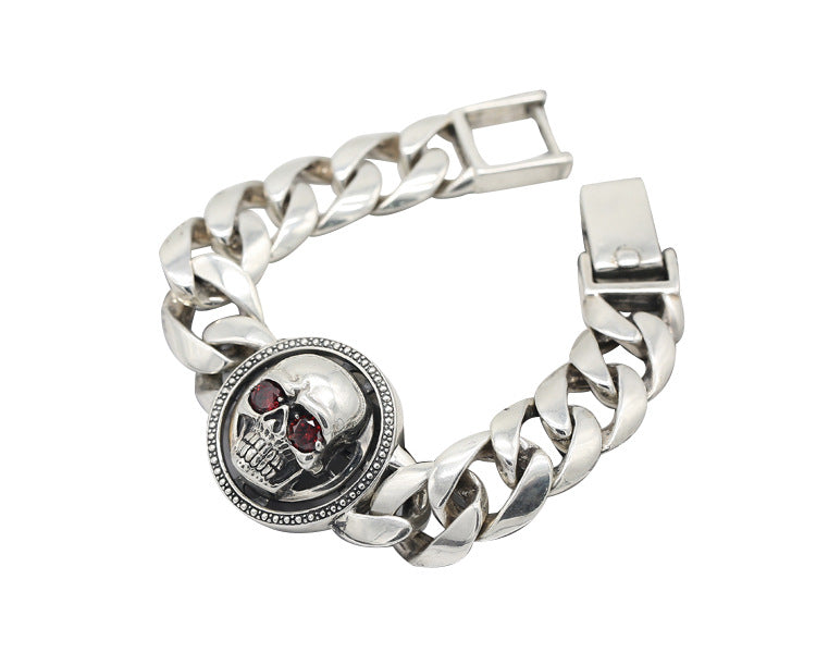 925 Silver Vintage Thai Silver Bracelet for Men | Elvarina