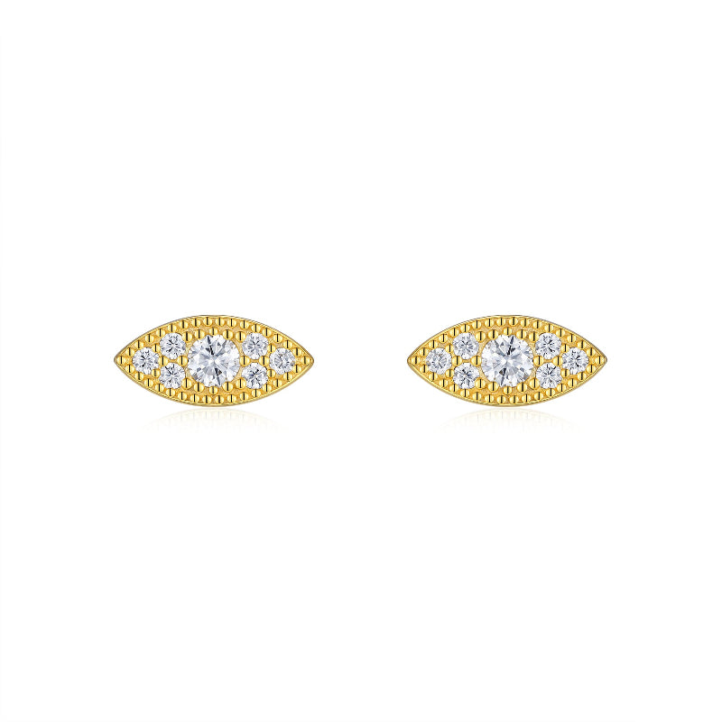 Moissanite Stud Earrings | Gold Plated S925 | Elvarina