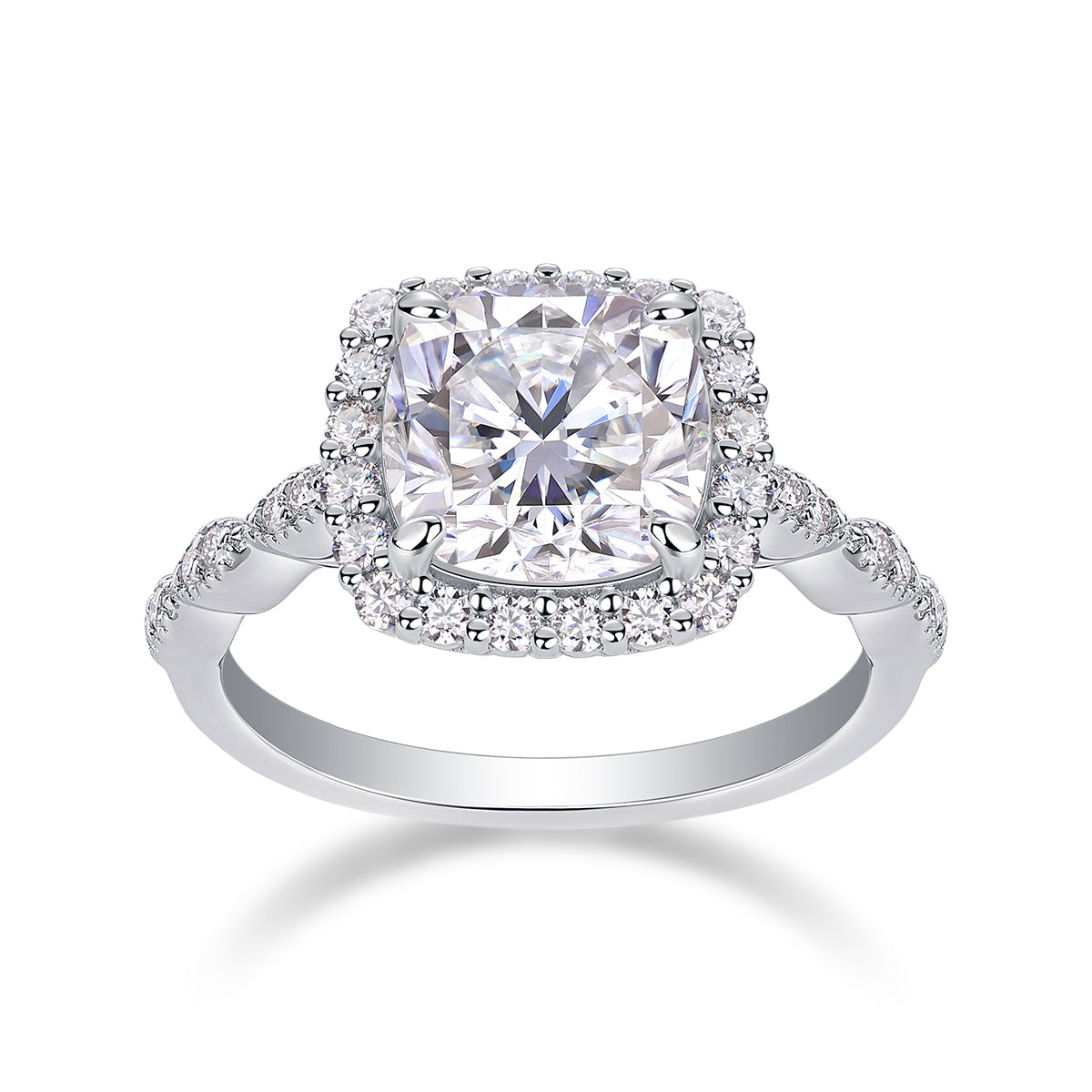 Square Moissanite Ring | S925 Silver | Elvarina