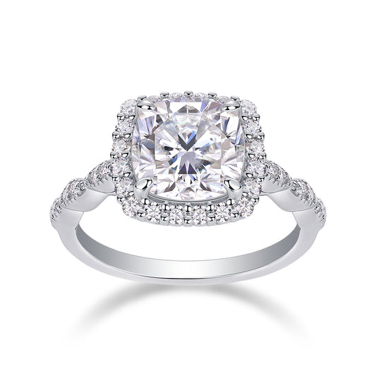 Square Moissanite Ring | S925 Silver | Elvarina