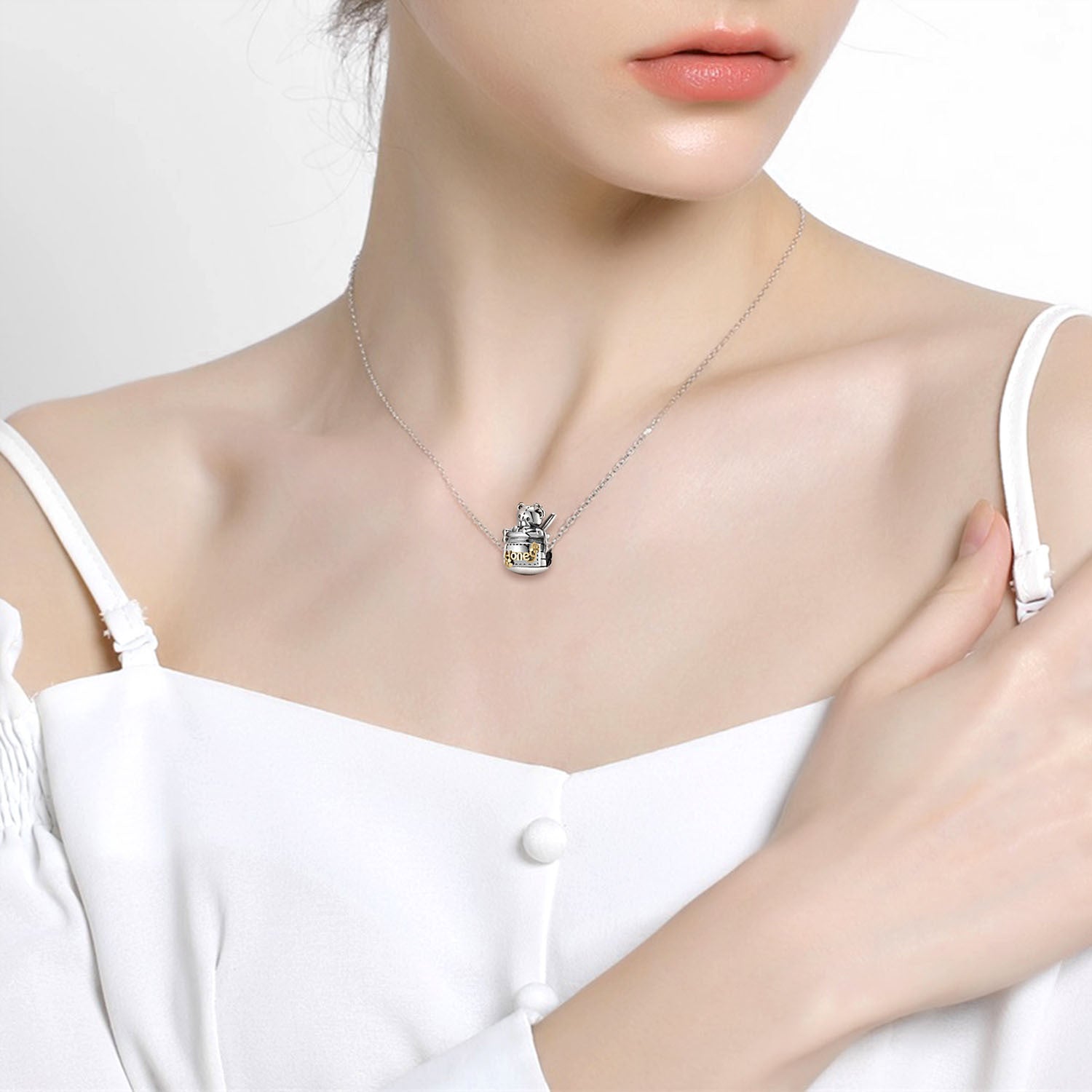 Honey Bear Charm Bead | S925 Silver & 14K Gold | Elvarina