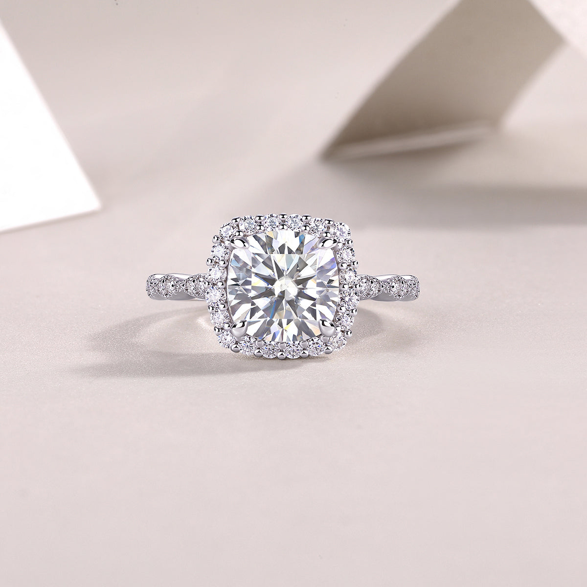 Square Moissanite Ring | S925 Silver | Elvarina