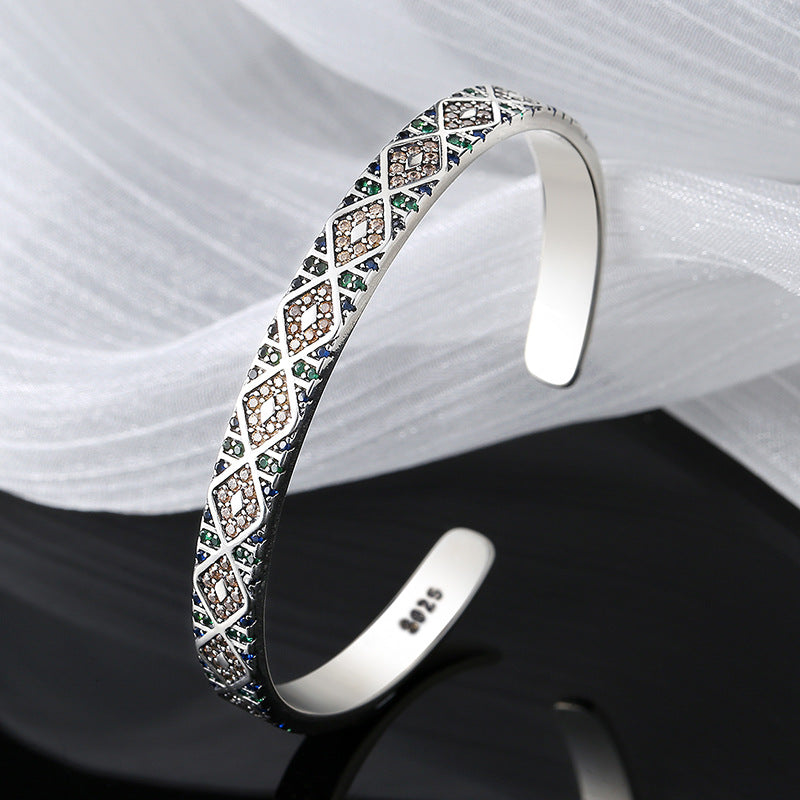 Geometric Tribal Bracelet | S925 Silver | Elvarina