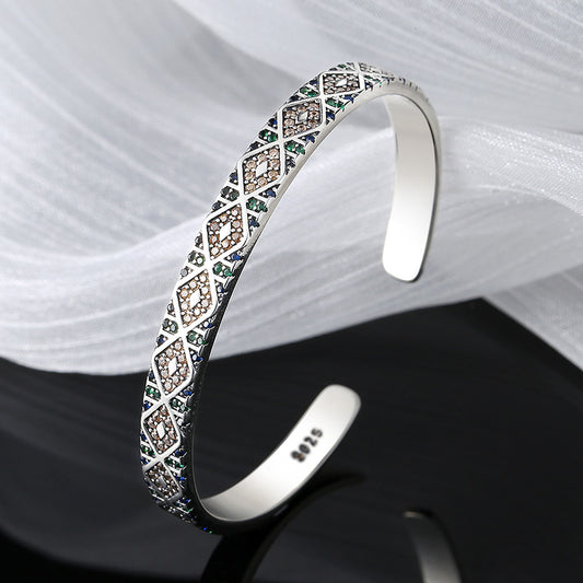 Geometric Tribal Bracelet | S925 Silver | Elvarina