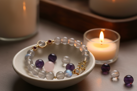 Grey Moonstone Bracelet - Ritual Scene